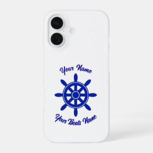 Boat crew ships wheel personalised iPhone 16 case
