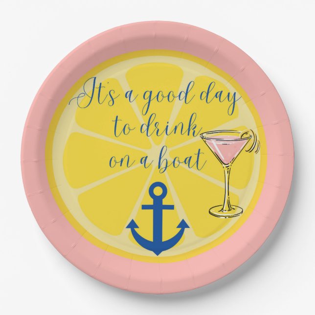  Boat Cruise Paper Plate (Front)