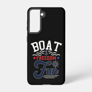 Boat Freedom Fun 4th Of July Boater  Samsung Galaxy Case