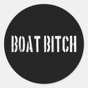 Boat Funny Offensive Nautical Boating Humour Classic Round Sticker