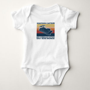 Boat Gift Funny Vintage Pontoon Boat Gift Idea Baby Bodysuit