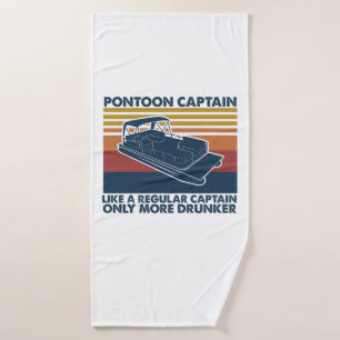 Boat Gift Funny Vintage Pontoon Boat Gift Idea Bath Towel