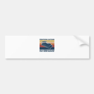 Boat Gift Funny Vintage Pontoon Boat Gift Idea Bumper Sticker