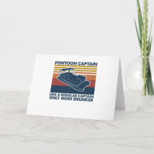 Boat Gift Funny Vintage Pontoon Boat Gift Idea Card