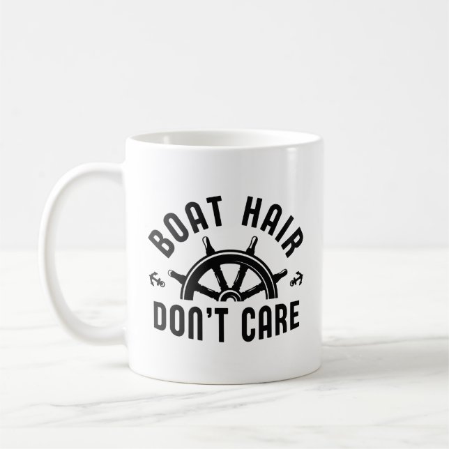 Boat Hair Don’t Care Coffee Mug (Left)