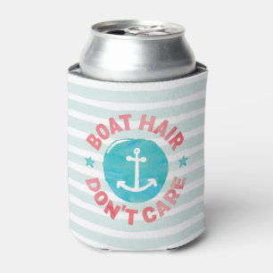 "Boat Hair Don't Care” (Personalised) Can Cooler