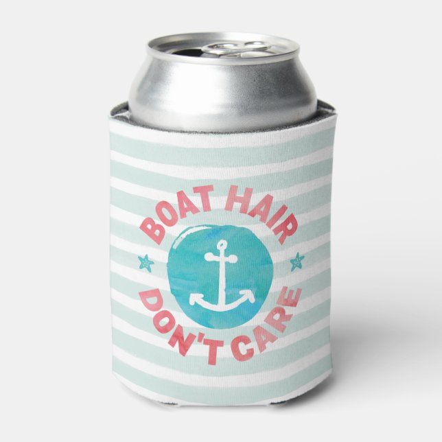 "Boat Hair Don't Care” (Personalised) Can Cooler (Can Front)