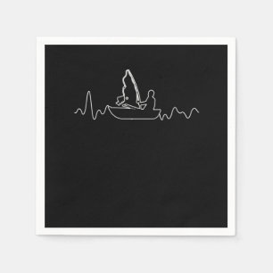 Boat Heart Rate Fishing Boating Heartbeat Gift Napkin