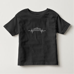 Boat Heartbeat Speed Boating Captain Toddler T-Shirt