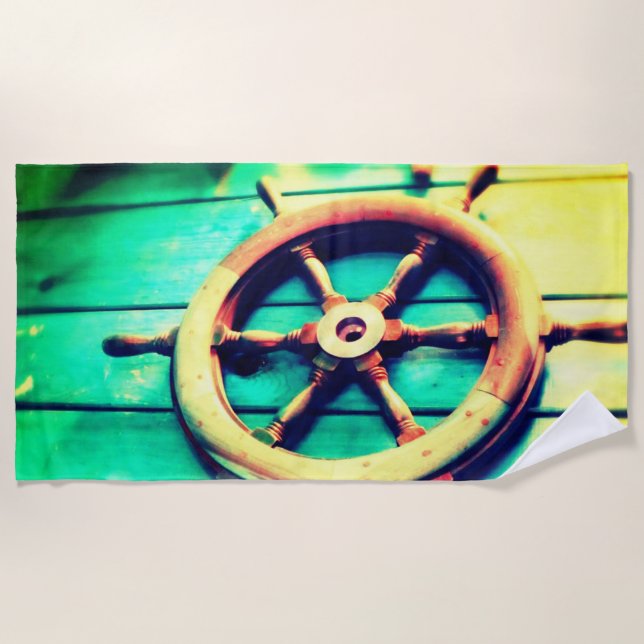 Boat Helm Beach Towel (Front)