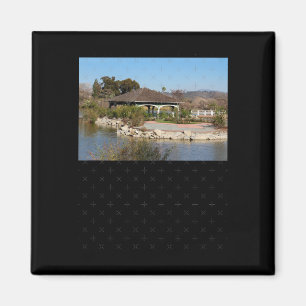 Boat House At Lindo Lake Sticker Magnet