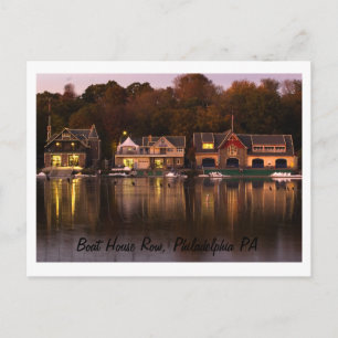 Boat House Row, Philadelphia PA Postcard