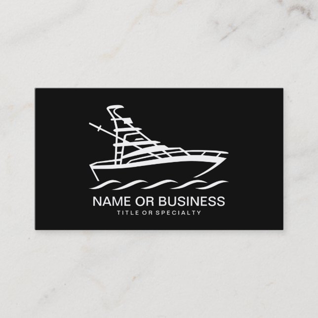 boat icon business card (Front)
