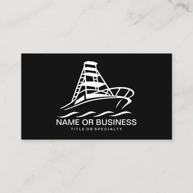 boat icon business card (Front)