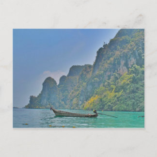 Boat in Koh Phi Phi bay Postcard