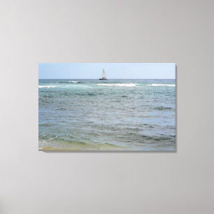 Boat in Ocean Canvas Print