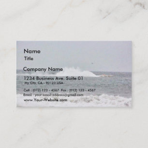 Boat In Race Business Card