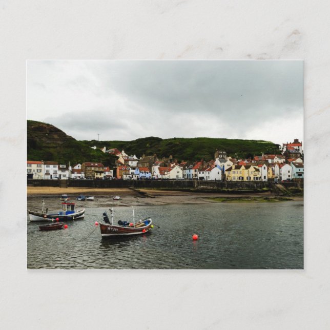 Boat in Staithes Postcard (Front)