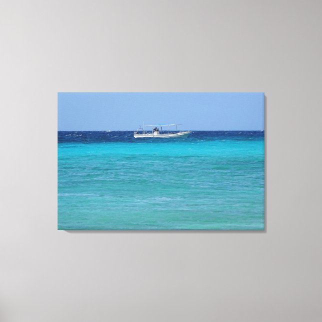 Boat in the Caribbean Canvas Print (Front)