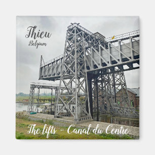 Boat lift of Thieu in Belgium Magnet