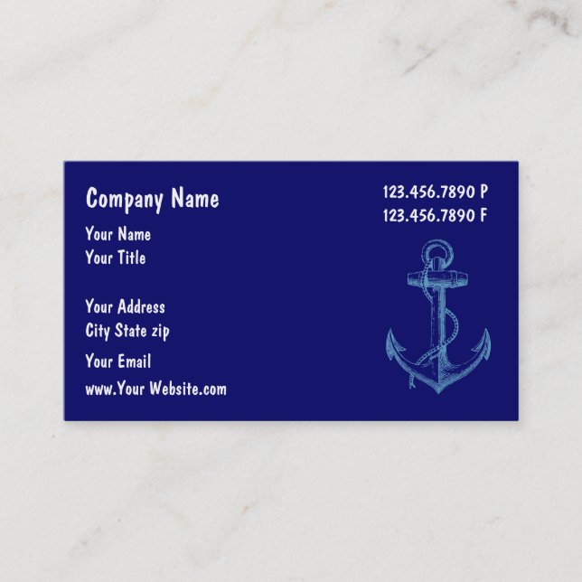 Boat Maintenance Business Cards (Front)