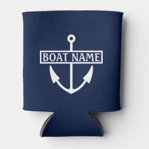 Boat Name Anchor Can Cooler