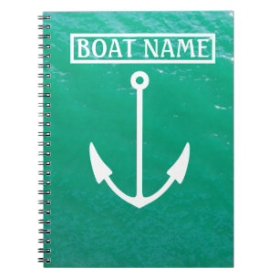 Boat Name Anchor Captains Log Notebook