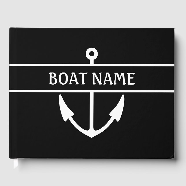 Boat Name Anchor Guest Book (Front)