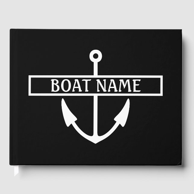 Boat Name Anchor Guest Book (Front)