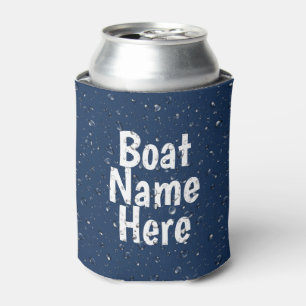 Boat Name and Water Droplet  Can Cooler
