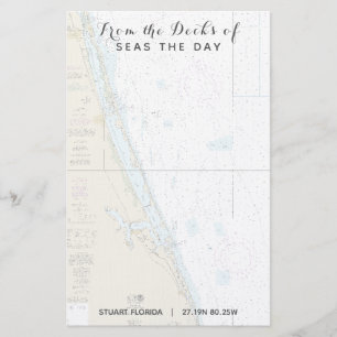Boat Name From the Decks of Stuart FL Nautical Stationery