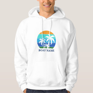 Boat Name Sun Palm Trees Hoodie