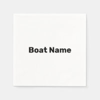 Boat Name White and Black Text Template