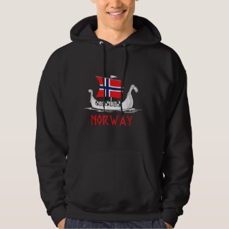 Boat Norwegian Flag Norway Viking Ship Norway  Hoodie