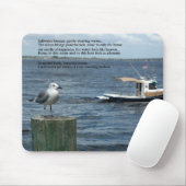 Boat ocean Seagull Poem Poetry Mousepad (With Mouse)