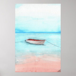 Boat of Elafonisi waters Poster