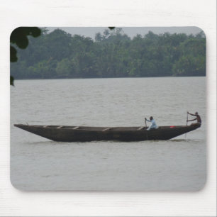Boat on River Mouse Mat