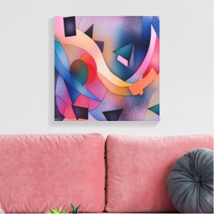 "Boat On Water" Contemporary Abstract Art Canvas Print