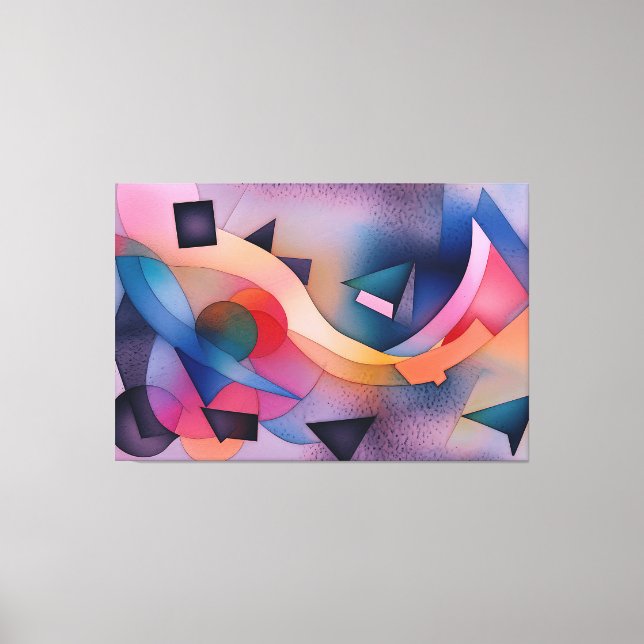 "Boat On Water" Contemporary Abstract Art Canvas Print (Front)