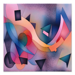 "Boat On Water" Contemporary Abstract Art Photo Print