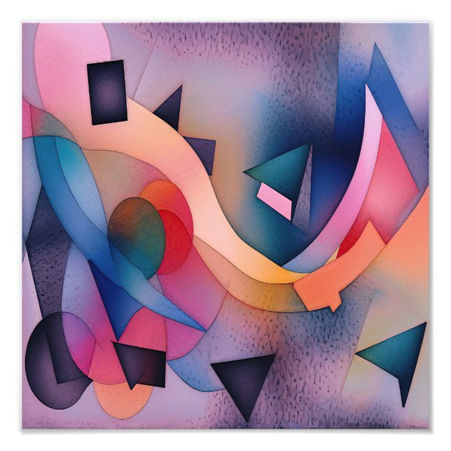 "Boat On Water" Contemporary Abstract Art Photo Print (Front)