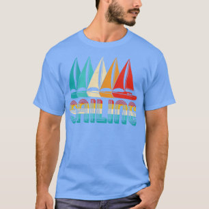 Boat Owner Sailing Boating Retro Vintage Distresse T-Shirt