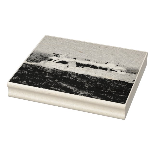 Boat painting rubber stamp (Stamp)