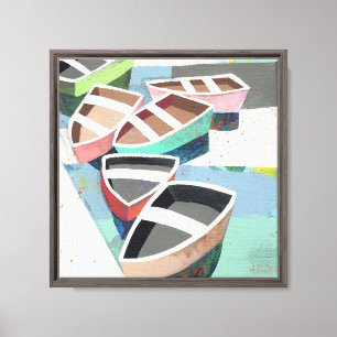 Boat Parking Stretched Canvas Print