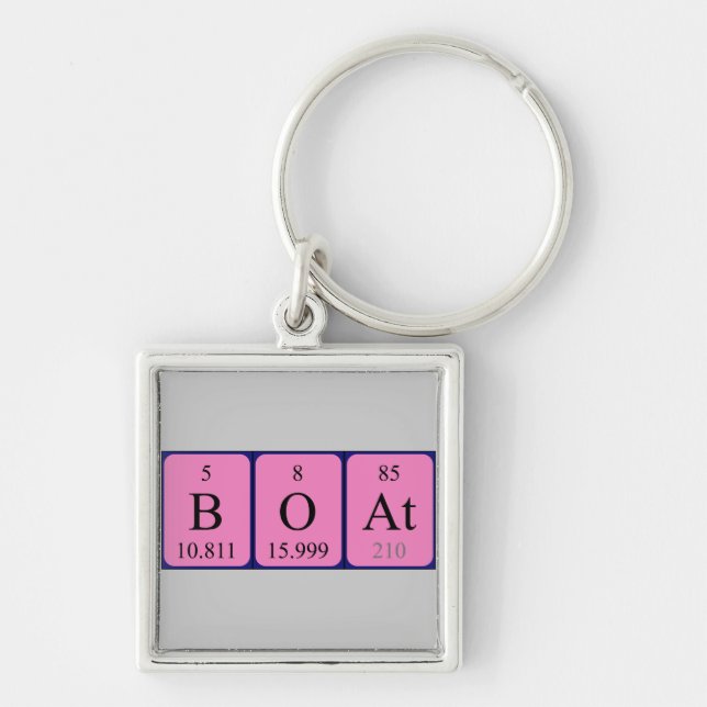 Boat periodic table keyring (Front)