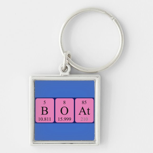 Boat periodic table keyring (Front)