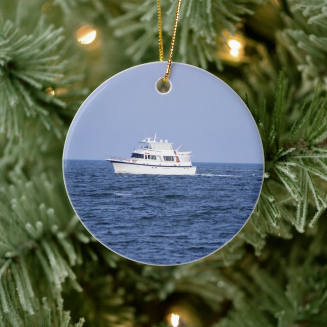 Boat Photo Ceramic Tree Decoration (Tree)