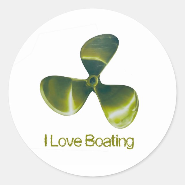 Boat Propeller image Classic-Round-Sticker-Glossy Classic Round Sticker (Front)