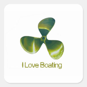Boat Propeller image for Square-Stickers-Glossy Square Sticker