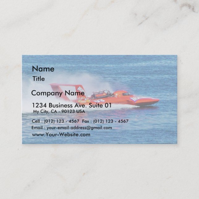 Boat Racing Business Card (Front)
